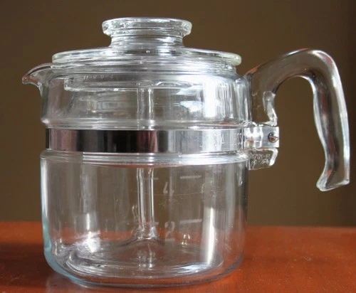 VINTAGE PYREX Glass 4 Cups Percolator Cofee Pot 7754