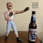 Vintage Pabst Blue Ribbon Beer Bar Metal Boxer Promo+ bottle