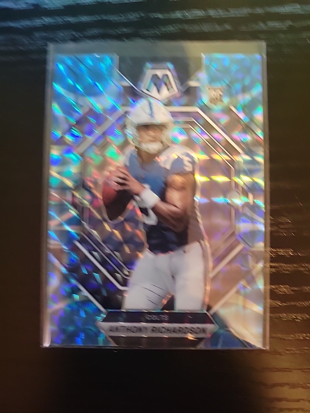 2023 Panini MosaiRookies Anthony Richardson #282 Reactive Blue Mosaic Prizm (RC)