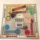 Vintage 1950 SORRY! Game Wood Pieces Cards Parker Brothers Original Board