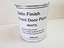 1 x 500ml Front & Garage Door, Window Frame. White. Satin Finish Paint