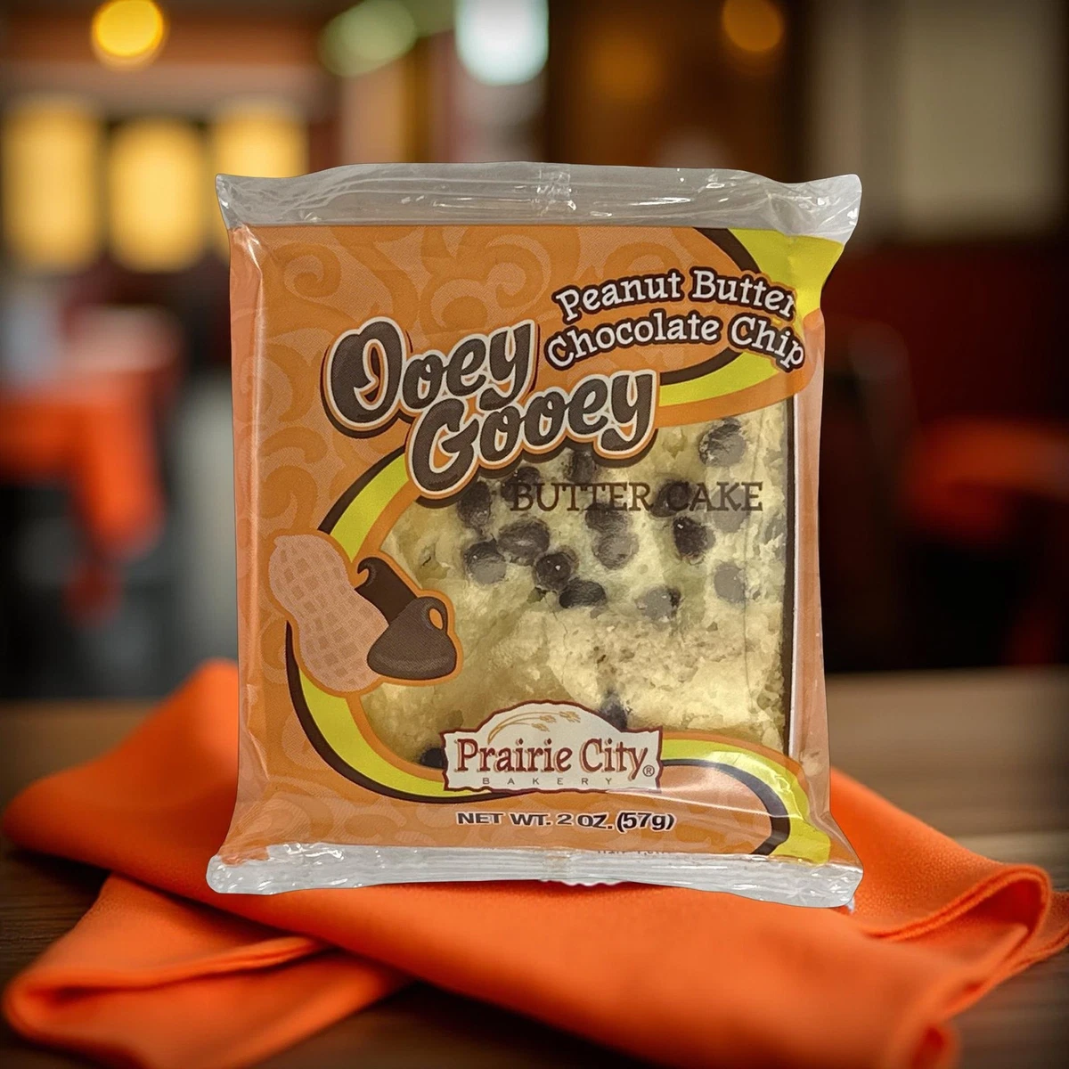 Prairie City Bakery Erdnussbutter Chocolate Chip Ooey Gooey Butterkuchen Packung