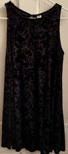 Old Navy Womens Black Sleeveless, Floral Pattern Stretchy Dress Sz Med.-Cute!