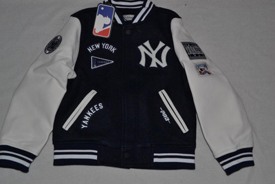 PRO STANDARD MLB NEW YORK YANKEES RETRO CLASSIC LITTLE  BOYS RIB  VARSITY JACKET