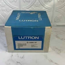 NEW LUTRON D-1000-IV LIGHT ALMOND ROTARY ON/OFF INCANDESCENT DIMMER NOS