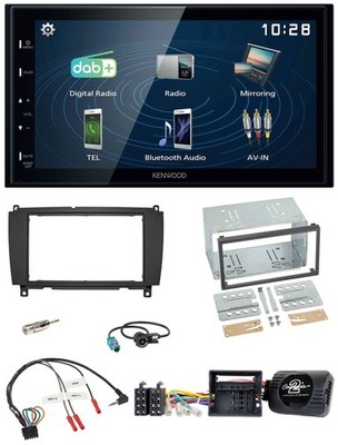 Kenwood 2DIN Bluetooth Steering Wheel USB DAB Car Stereo for Mercedes CLK A209 C209 2004