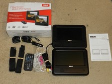 RCA Dual DVD Players 7" Portable Car TV Screens DRC69705E W/ REMOTE WORKS