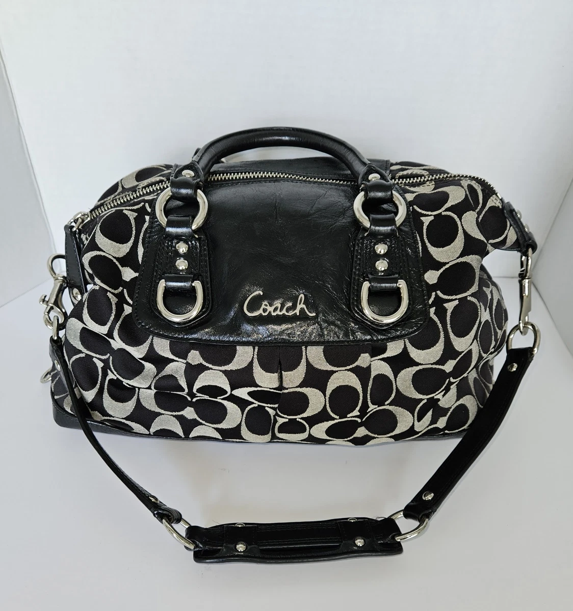 バッグ COACH Ashley Signature Satchel 2Way Bag Coach Ashley Signature Satchel for sale - eBay