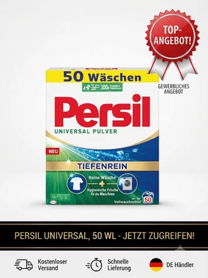 3kg Persil 50WL Waschmittel Pulver Universal | Tiefenrein + Hygienisch - Bild 1 von 4