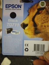 8 x Epson Singlepack Black T0711 DURABrite Ultra Ink  Black (C13T07114012) 8 pks