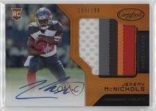 2017 Certified Mirror Orange 155/299 Jeremy McNichols #239 Auto ow3
