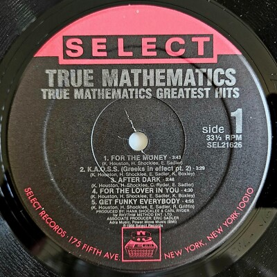 1988 - TRUE MATHEMATICS - GREATEST HITS LP - SELECT RECORDS