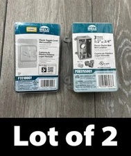 Lot of 2: Hubbell Bell Outdoor Plastic Toggle Cover / Plastic 3-Hole Outlet Box
