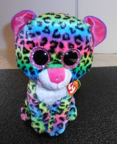 "TY BEANIE BOOS, DOTTY, THE LEOPARD, 9" MED., 2016, ¡PELUCHE MULTICOLOR! - Imagen 7 de 10