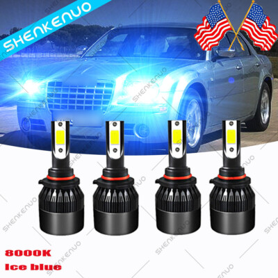 FOR Chrysler 300C 2005 - 2010 8000K C9 Combo LED Headlight High Low Beam Bulbs