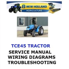 NEW HOLLAND TCE45 TRACTOR MANUAL ENGINE SHOP SERVICE  REPAIR PDF