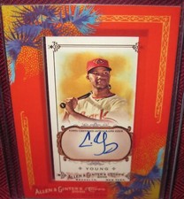 2010 TOPPS ALLEN & GINTER FRAMED MINI AUTOGRAPH #AGA-CY CHRIS YOUNG