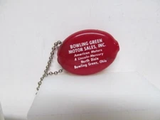 Vintage -  Red Bowling Green Motor Sales  Coin Holder - Keychain