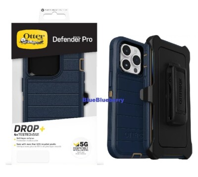 OtterBox Defender Series Pro Case Holster iPhone 14 Pro (6.1'') -Blue Suede Shoes