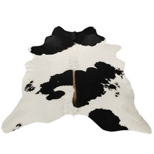 Exclusives Stierfell Kuhfell Rinderfell Fellteppich weiß schwarz braun 3,5m²