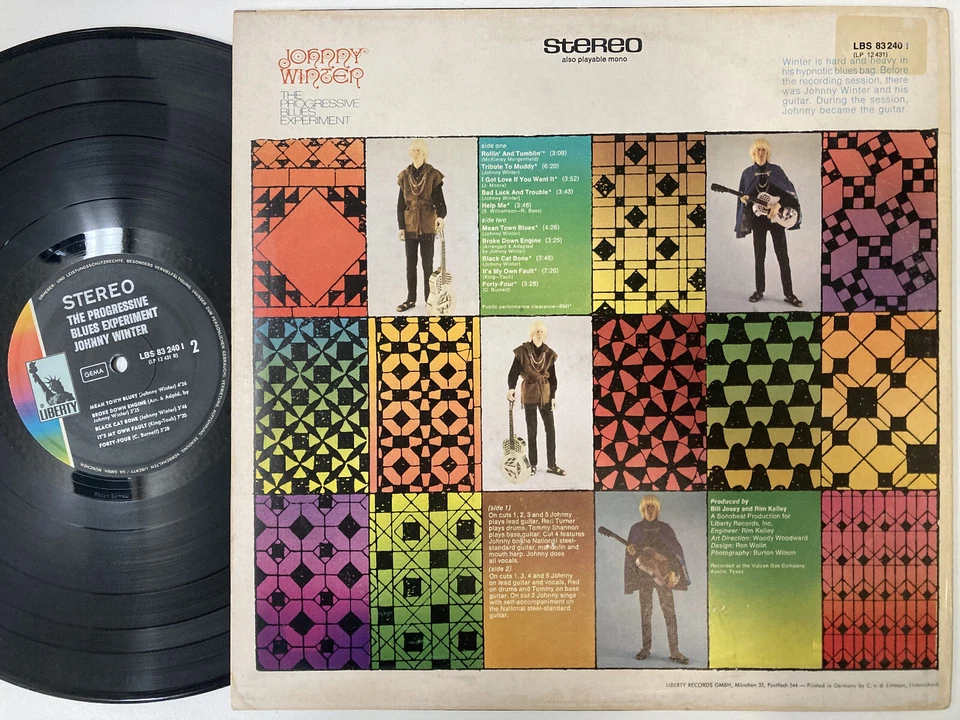 JOHNNY WINTER - The Progressive Blues Experiment LP (German Import on LIBERTY) - Image 2 of 2