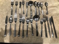 VTG Flatware Lot of 23 Spoon Fork Knife Various Brands. J4