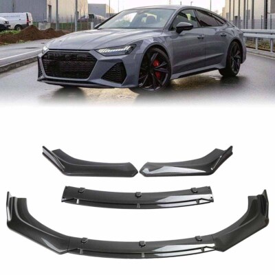 For Audi A3 A4 Carbon Fiber Car Front Bumper Lip Spoiler Splitter Body Kit 3PCS