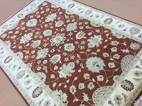 6'.1 X 9'.2 Rust Beige Floral Ziegler Persian Oriental Area Wool Rug Handmade 6'.1 X 9'.2 Rust Beige Floral Ziegler Persian Oriental Area Wool Rug Handmade