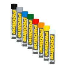 PROline Line Marking Paint 750ml Synthetic Resin Durable Aerosol Safety Paint