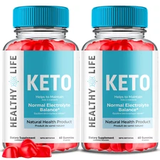 (2 Pack) Healthy Life Keto, Healthy Life ACV Weight Loss Gummies (120 Gummies)