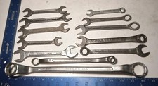 Lot of 12 Offset Box End, Open End, Combination Wrenches Made in USA