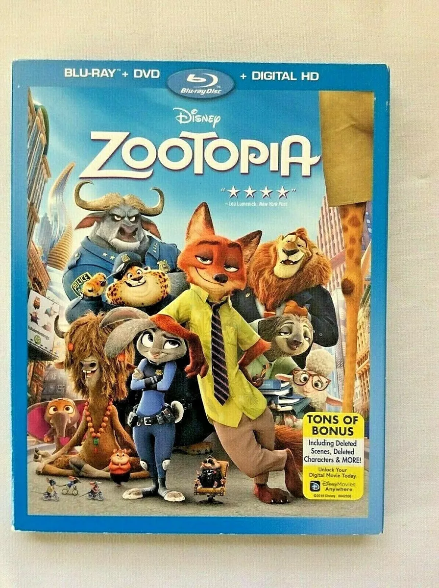 Disney ZOOTOPIA 2 Disc Combo Pack 2016 Release