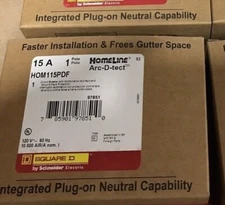 10 x  SQUARE D HOMELINE HOM115PDF HOM115PDFC 15A DUAL FUNCTION PLUG IN NEW