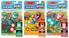 Melissa Doug On the Go 300 Stickers WOW Stamper Activity Pad 24 Pages NEW