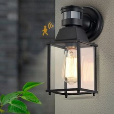 Porch Lights Outdoor Motion Sensor Outdoor Wall Light Fixtures Black 1-Light