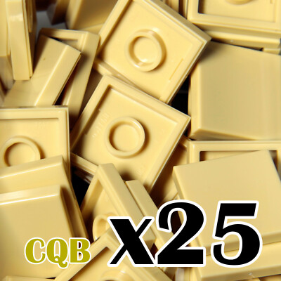 NEW LEGO - TILES - 2 x 2 - Tan  tile x 25 - smooth flat 2x2 