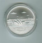 INTAGLIO MINT 2023 UFOs OVER SYDNEY 1 OZ .999 HIGH RELIEF SILVER ROUND GEM BU