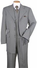 Men's 3-PC Fashion Suit with Double Breasted Vest, Come with Pants, Side Vents