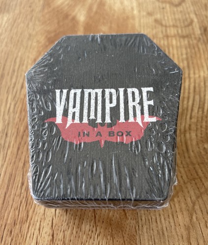 VAMPIRE IN A BOX New & Factory Sealed Includes: Fangs Medallion & Blood Capsules