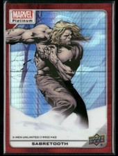 2023 Upper Deck Marvel Platinum Red Prism /199 #189 - Sabretooth - 044/199