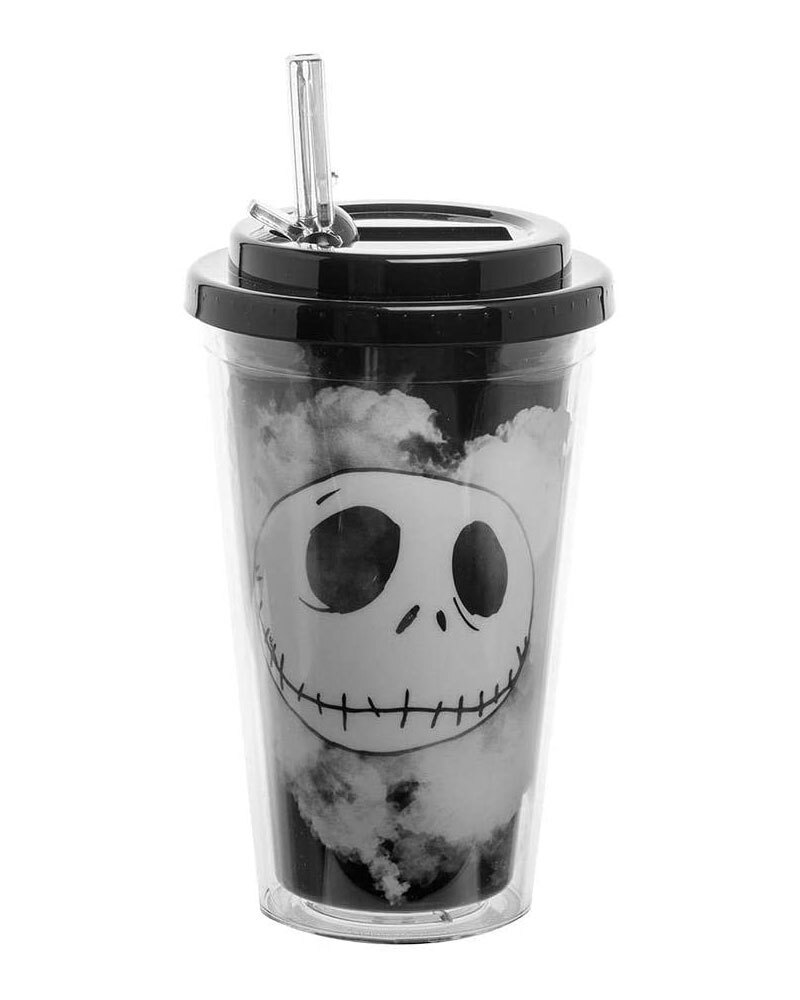 Disney Nightmare Before Christmas Jack Face Flip Straw Акриловая чашка, 16 унций.