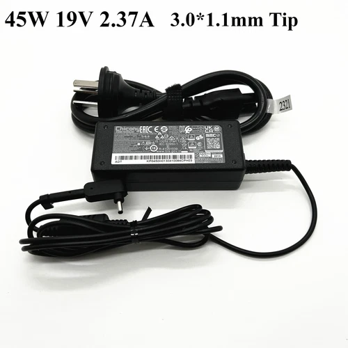 Genuine Chicony 19V 2.37A 45W Adapter 3.0mm x 1.0mm AC Power Supply Charger - Picture 1 of 7