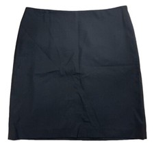 MICHAEL Michael Kors Black Wool Blend Midi Side Zip Skirt Size 10