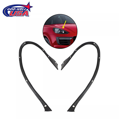 #ad 2Pcs Headlight Seal Trim Strip Rubber for 2011 2012 2013 2014 Porsche Cayenne $41.77