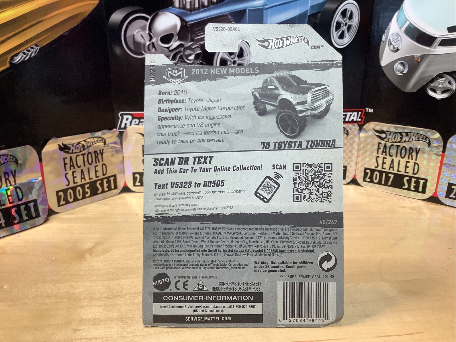 2012 Hot Wheels '10 TOYOTA TUNDRA #40 scan  &infin;black truck &infin; New Models&infin; LR