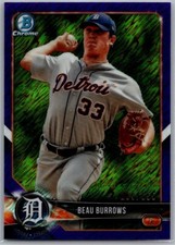 2018 Bowman Chrome Prospects Purple Shimmer Refractor /655 Beau Burrows #BCP216