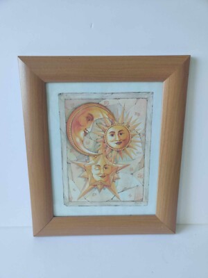 Gemälde Mond Sonne Vintage