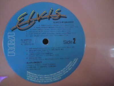 ELVIS PRESLEY Special Pink Pressing Album 2LP 40 Original Tracks
