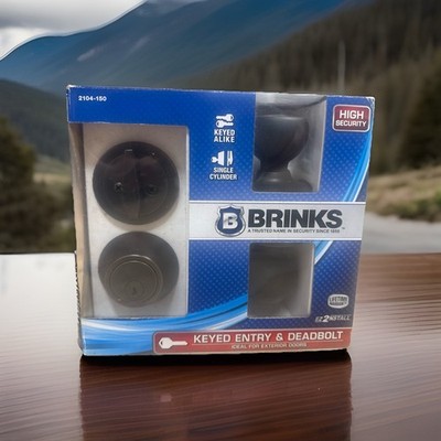    BRAND NEW BRINKS High Security Keyed Entry & Deadbolt Set   