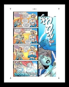 Amanda Conner JSA: Classified #2 Powergirl Rare Production Art Pg 7